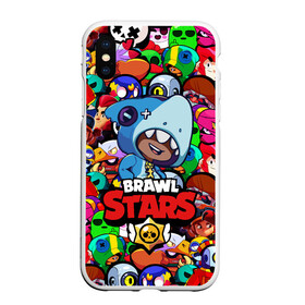 Чехол для iPhone XS Max матовый с принтом Brawl Stars LEON SHARK в Санкт-Петербурге, Силикон | Область печати: задняя сторона чехла, без боковых панелей | 8 bit | 8 бит | bibi | brawl | brawl stars | crow | leon | spike | sprout | stars | бравл | бравл старс | браво старс | игра | компьютерная | кров | леон | онлайн | старс