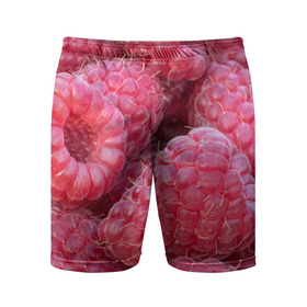 Мужские шорты спортивные с принтом Очень много малины в Санкт-Петербурге,  |  | плоды | ягоды