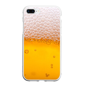 Чехол для iPhone 7Plus/8 Plus матовый с принтом ЖИВОЕ ПЕННОЕ в Санкт-Петербурге, Силикон | Область печати: задняя сторона чехла, без боковых панелей | beer | бир | напитки | пенное