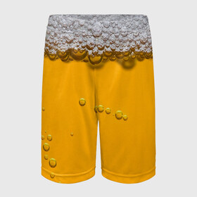 Детские спортивные шорты 3D с принтом ПИВНОЕ СЧАСТЬЕ в Санкт-Петербурге,  100% полиэстер
 | пояс оформлен широкой мягкой резинкой, ткань тянется
 | Тематика изображения на принте: beer | бир | напитки | пенное