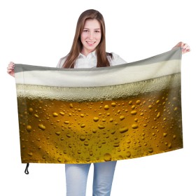 Флаг 3D с принтом ПИВО в Санкт-Петербурге, 100% полиэстер | плотность ткани — 95 г/м2, размер — 67 х 109 см. Принт наносится с одной стороны | beer | textures | бир | напитки | пенное | текстуры | фон