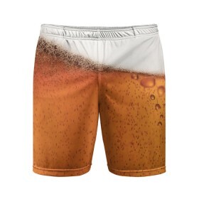 Мужские шорты спортивные с принтом ПИВО! в Санкт-Петербурге,  |  | beer | textures | бир | напитки | пенное | текстуры | фон