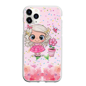 Чехол для iPhone 11 Pro Max матовый с принтом Маленькая принцесса в Санкт-Петербурге, Силикон |  | бабочка | девочка | девочке | маленькая | милая | сердечки | цветочки