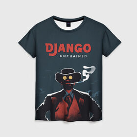 Женская футболка 3D с принтом Django в Санкт-Петербурге, 100% полиэфир ( синтетическое хлопкоподобное полотно) | прямой крой, круглый вырез горловины, длина до линии бедер | django | tarantino | джанго | джанго освобожденный | тарантино