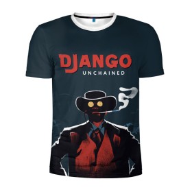 Мужская футболка 3D спортивная с принтом Django в Санкт-Петербурге, 100% полиэстер с улучшенными характеристиками | приталенный силуэт, круглая горловина, широкие плечи, сужается к линии бедра | Тематика изображения на принте: django | tarantino | джанго | джанго освобожденный | тарантино