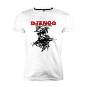 Мужская футболка премиум с принтом Django в Санкт-Петербурге, 92% хлопок, 8% лайкра | приталенный силуэт, круглый вырез ворота, длина до линии бедра, короткий рукав | django | tarantino | джанго | джанго освобожденный | тарантино