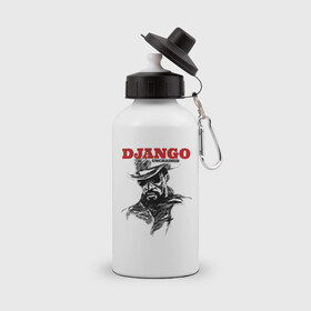 Бутылка спортивная с принтом Django в Санкт-Петербурге, металл | емкость — 500 мл, в комплекте две пластиковые крышки и карабин для крепления | django | tarantino | джанго | джанго освобожденный | тарантино