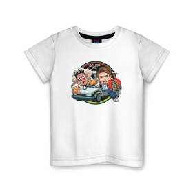 Детская футболка хлопок с принтом Back to the Future в Санкт-Петербурге, 100% хлопок | круглый вырез горловины, полуприлегающий силуэт, длина до линии бедер | django | tarantino | джанго | джанго освобожденный | тарантино