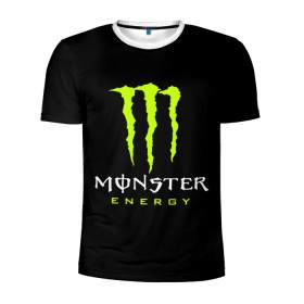 Мужская футболка 3D спортивная с принтом MONSTER ENERGY в Санкт-Петербурге, 100% полиэстер с улучшенными характеристиками | приталенный силуэт, круглая горловина, широкие плечи, сужается к линии бедра | Тематика изображения на принте: black monster | bmx | claw | cybersport | energy | monster | monster energy | moto | motocross | race | sport | киберспорт | когти | монстер энерджи | монстр | мото | мотокросс | ралли | скейтбординг | спорт | т | энергия