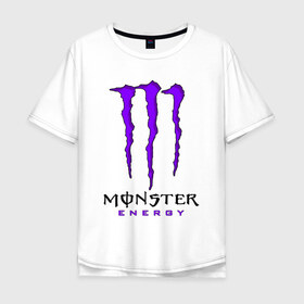 Мужская футболка хлопок Oversize с принтом MONSTER ENERGY в Санкт-Петербурге, 100% хлопок | свободный крой, круглый ворот, “спинка” длиннее передней части | black monster | bmx | claw | cybersport | energy | monster | monster energy | moto | motocross | race | sport | киберспорт | когти | монстер энерджи | монстр | мото | мотокросс | ралли | скейтбординг | спорт | т | энергия