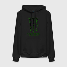 Женская толстовка с принтом MONSTER ENERGY в Санкт-Петербурге, френч-терри, мягкий теплый начес внутри (100% хлопок) | карман-кенгуру, эластичные манжеты и нижняя кромка, капюшон с подкладом и шнурком | Тематика изображения на принте: black monster | bmx | claw | cybersport | energy | monster | monster energy | moto | motocross | race | sport | киберспорт | когти | монстер энерджи | монстр | мото | мотокросс | ралли | скейтбординг | спорт | т | энергия