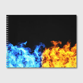 Альбом для рисования с принтом БИТВА ОГНЕЙ в Санкт-Петербурге, 100% бумага
 | матовая бумага, плотность 200 мг. | fire | flame | битва | вода | жар | желтый | искра | искры | костер | красный | лед | огней | огнем | огненные | огненный | огни | огнями | огонек | огонечек | огонечки | огонь | огоньки | оранжевый | пламя | пожар