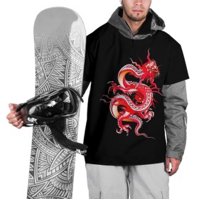 Накидка на куртку 3D с принтом Дракон в Санкт-Петербурге, 100% полиэстер |  | арт | дракон | дракоша | животные | картинка | китайский дракон | красный дракон | рисунок | японский дракон | ящер
