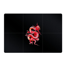 Магнитный плакат 3Х2 с принтом Дракон в Санкт-Петербурге, Полимерный материал с магнитным слоем | 6 деталей размером 9*9 см | арт | дракон | дракоша | животные | картинка | китайский дракон | красный дракон | рисунок | японский дракон | ящер