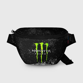 Поясная сумка 3D с принтом MONSTER ENERGY в Санкт-Петербурге, 100% полиэстер | плотная ткань, ремень с регулируемой длиной, внутри несколько карманов для мелочей, основное отделение и карман с обратной стороны сумки застегиваются на молнию | black monster | bmx | claw | cybersport | energy | monster | monster energy | moto | motocross | race | sport | киберспорт | когти | монстер энерджи | монстр | мото | мотокросс | ралли | скейтбординг | спорт | т | энергия