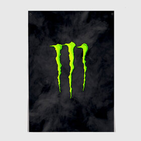 Постер с принтом MONSTER ENERGY в Санкт-Петербурге, 100% бумага
 | бумага, плотность 150 мг. Матовая, но за счет высокого коэффициента гладкости имеет небольшой блеск и дает на свету блики, но в отличии от глянцевой бумаги не покрыта лаком | black monster | bmx | claw | cybersport | energy | monster | monster energy | moto | motocross | race | sport | киберспорт | когти | монстер энерджи | монстр | мото | мотокросс | ралли | скейтбординг | спорт | т | энергия