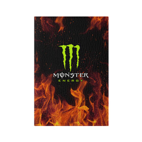 Обложка для паспорта матовая кожа с принтом MONSTER ENERGY  в Санкт-Петербурге, натуральная матовая кожа | размер 19,3 х 13,7 см; прозрачные пластиковые крепления | Тематика изображения на принте: black monster | bmx | claw | cybersport | energy | monster | monster energy | moto | motocross | race | sport | киберспорт | когти | монстер энерджи | монстр | мото | мотокросс | ралли | скейтбординг | спорт | т | энергия