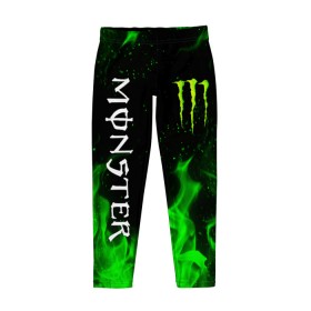 Детские леггинсы 3D с принтом MONSTER ENERGY в Санкт-Петербурге, полиэстер 85%, спандекс 15% | эластичный пояс, зауженный крой | Тематика изображения на принте: black monster | bmx | claw | cybersport | energy | monster | monster energy | moto | motocross | race | sport | киберспорт | когти | монстер энерджи | монстр | мото | мотокросс | ралли | скейтбординг | спорт | т | энергия