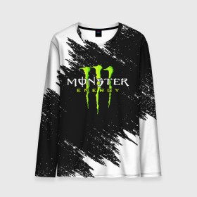 Мужской лонгслив 3D с принтом MONSTER ENERGY в Санкт-Петербурге, 100% полиэстер | длинные рукава, круглый вырез горловины, полуприлегающий силуэт | Тематика изображения на принте: black monster | bmx | claw | cybersport | energy | monster | monster energy | moto | motocross | race | sport | киберспорт | когти | монстер энерджи | монстр | мото | мотокросс | ралли | скейтбординг | спорт | т | энергия