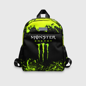 Детский рюкзак 3D с принтом MONSTER ENERGY  в Санкт-Петербурге, 100% полиэстер | лямки с регулируемой длиной, сверху петелька, чтобы рюкзак можно было повесить на вешалку. Основное отделение закрывается на молнию, как и внешний карман. Внутри дополнительный карман. По бокам два дополнительных кармашка | black monster | bmx | claw | cybersport | energy | monster | monster energy | moto | motocross | race | sport | киберспорт | когти | монстер энерджи | монстр | мото | мотокросс | ралли | скейтбординг | спорт | т | энергия