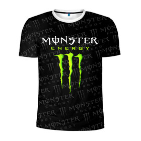 Мужская футболка 3D спортивная с принтом MONSTER ENERGY  в Санкт-Петербурге, 100% полиэстер с улучшенными характеристиками | приталенный силуэт, круглая горловина, широкие плечи, сужается к линии бедра | Тематика изображения на принте: black monster | bmx | claw | cybersport | energy | monster | monster energy | moto | motocross | race | sport | киберспорт | когти | монстер энерджи | монстр | мото | мотокросс | ралли | скейтбординг | спорт | т | энергия