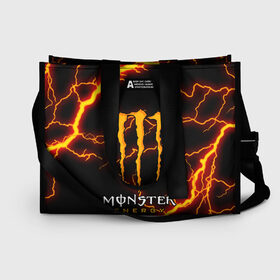 Сумка-шоппер 3D с принтом MONSTER ENERGY в Санкт-Петербурге, 100% полиэстер | застегивается на металлическую кнопку; внутренний карман застегивается на молнию. Стенки укреплены специальным мягким материалом, чтобы защитить содержимое от несильных ударов
 | black monster | bmx | claw | cybersport | energy | monster | monster energy | moto | motocross | race | sport | киберспорт | когти | монстер энерджи | монстр | мото | мотокросс | ралли | скейтбординг | спорт | т | энергия