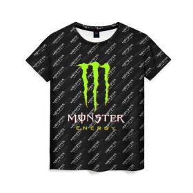 Женская футболка 3D с принтом MONSTER ENERGY (Z) в Санкт-Петербурге, 100% полиэфир ( синтетическое хлопкоподобное полотно) | прямой крой, круглый вырез горловины, длина до линии бедер | black monster | bmx | claw | cybersport | energy | monster | monster energy | moto | motocross | race | sport | киберспорт | когти | монстер энерджи | монстр | мото | мотокросс | ралли | скейтбординг | спорт | т | энергия