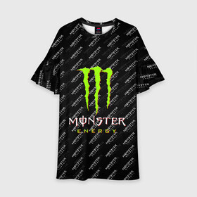 Детское платье 3D с принтом MONSTER ENERGY | МОНСТЕР ЭНЕРДЖИ (Z) в Санкт-Петербурге, 100% полиэстер | прямой силуэт, чуть расширенный к низу. Круглая горловина, на рукавах — воланы | Тематика изображения на принте: black monster | bmx | claw | cybersport | energy | monster | monster energy | moto | motocross | race | sport | киберспорт | когти | монстер энерджи | монстр | мото | мотокросс | ралли | скейтбординг | спорт | т | энергия