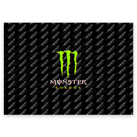 Поздравительная открытка с принтом MONSTER ENERGY | МОНСТЕР ЭНЕРДЖИ (Z) в Санкт-Петербурге, 100% бумага | плотность бумаги 280 г/м2, матовая, на обратной стороне линовка и место для марки
 | black monster | bmx | claw | cybersport | energy | monster | monster energy | moto | motocross | race | sport | киберспорт | когти | монстер энерджи | монстр | мото | мотокросс | ралли | скейтбординг | спорт | т | энергия