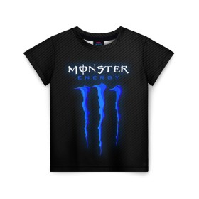 Детская футболка 3D с принтом MONSTER ENERGY (Z) в Санкт-Петербурге, 100% гипоаллергенный полиэфир | прямой крой, круглый вырез горловины, длина до линии бедер, чуть спущенное плечо, ткань немного тянется | black monster | bmx | claw | cybersport | energy | monster | monster energy | moto | motocross | race | sport | киберспорт | когти | монстер энерджи | монстр | мото | мотокросс | ралли | скейтбординг | спорт | т | энергия