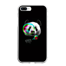 Чехол для iPhone 7Plus/8 Plus матовый с принтом Панда и мыльный пузырь в Санкт-Петербурге, Силикон | Область печати: задняя сторона чехла, без боковых панелей | Тематика изображения на принте: арт | животные | забавная панда | зверь панда | мыльный пузырь | панда | панды | пузырь | рисунок