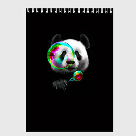 Скетчбук с принтом Панда и мыльный пузырь в Санкт-Петербурге, 100% бумага
 | 48 листов, плотность листов — 100 г/м2, плотность картонной обложки — 250 г/м2. Листы скреплены сверху удобной пружинной спиралью | Тематика изображения на принте: арт | животные | забавная панда | зверь панда | мыльный пузырь | панда | панды | пузырь | рисунок