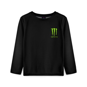 Детский лонгслив 3D с принтом MONSTER ENERGY (+спина) (Z) в Санкт-Петербурге, 100% полиэстер | длинные рукава, круглый вырез горловины, полуприлегающий силуэт
 | black monster | bmx | claw | cybersport | energy | monster | monster energy | moto | motocross | race | sport | киберспорт | когти | монстер энерджи | монстр | мото | мотокросс | ралли | скейтбординг | спорт | т | энергия