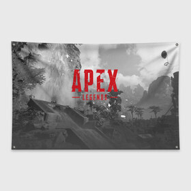 Флаг-баннер с принтом APEX LEGENDS в Санкт-Петербурге, 100% полиэстер | размер 67 х 109 см, плотность ткани — 95 г/м2; по краям флага есть четыре люверса для крепления | 2020 | 5 сезон | apex legends 5 | art | ea | loba | ps4 | season | апекс | апекс 5 | апекс легенд | лоба | персонаж