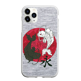 Чехол для iPhone 11 Pro матовый с принтом Japan style в Санкт-Петербурге, Силикон |  | арт | гармония | животные | инь янь | карп | картинка | красная луна | подарок | рисунок | самурай | цыгун | японский