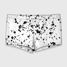 Мужские купальные плавки 3D с принтом Далматинец - брызги чёрными пятнами в Санкт-Петербурге, Полиэстер 85%, Спандекс 15% |  | брызги краски | далматинец | краска | пятно | с брызгами | черные пятна