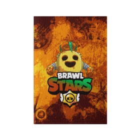 Обложка для паспорта матовая кожа с принтом Brawl Stars Robot Spike в Санкт-Петербурге, натуральная матовая кожа | размер 19,3 х 13,7 см; прозрачные пластиковые крепления | brawl | brawl stars | robospike | robot spike | spike | бравл | бравл кактус | бравл спайк | бравл старс | кактус | робоспайк | робот спайк | спайк | спайк робот