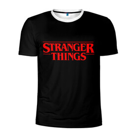 Мужская футболка 3D спортивная с принтом STRANGER THINGS в Санкт-Петербурге, 100% полиэстер с улучшенными характеристиками | приталенный силуэт, круглая горловина, широкие плечи, сужается к линии бедра | 11 | stranger things | одди | одиннадцатая | очень странные дела | сериалы