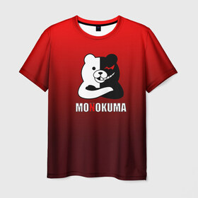 Мужская футболка 3D с принтом Monokuma в Санкт-Петербурге, 100% полиэфир | прямой крой, круглый вырез горловины, длина до линии бедер | anime | danganropna | monokuma | аниме | анимэ | медведь | мишка | монокума | мономишка | черно белый медведь