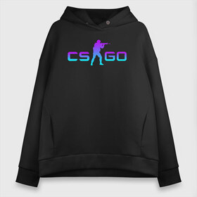 Женское худи Oversize хлопок с принтом CS GO NEON в Санкт-Петербурге, френч-терри — 70% хлопок, 30% полиэстер. Мягкий теплый начес внутри —100% хлопок | боковые карманы, эластичные манжеты и нижняя кромка, капюшон на магнитной кнопке | astralis | awp | counter strike | cs go | cs go global offensive | cs:go | faze clan | hyper beast | team liquid | астралис | кс го | тим ликвид | фейз клан | хайпер бист