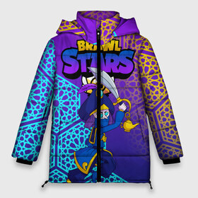 Женская зимняя куртка 3D с принтом MORTIS BRAWL STARS в Санкт-Петербурге, верх — 100% полиэстер; подкладка — 100% полиэстер; утеплитель — 100% полиэстер | длина ниже бедра, силуэт Оверсайз. Есть воротник-стойка, отстегивающийся капюшон и ветрозащитная планка. 

Боковые карманы с листочкой на кнопках и внутренний карман на молнии | brawl | brawl stars | brawl stars rogue mortis | clash | mortis brawl stars | rogue mortis | бравл старс | бравл старс коварный мортис | игра | коварный мортис | мобильные игры | мортис