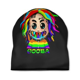 Шапка 3D с принтом 6IX9INE в Санкт-Петербурге, 100% полиэстер | универсальный размер, печать по всей поверхности изделия | Тематика изображения на принте: 6 | 6ix9ine | 9 | america | gang | gangsta | gooba | keke | koko | music | rap | shark | tekashi | usa | акула | америка | музыка | реп | рэп | текаши