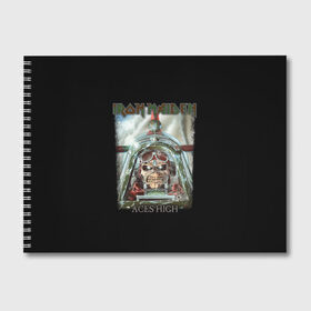 Альбом для рисования с принтом Iron Maiden в Санкт-Петербурге, 100% бумага
 | матовая бумага, плотность 200 мг. | арт | метал | музыка | рок | черепiron maiden