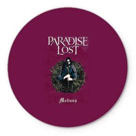 Коврик для мышки круглый с принтом Paradise Lost в Санкт-Петербурге, резина и полиэстер | круглая форма, изображение наносится на всю лицевую часть | paradise lost | арт | готик метал | дум метал | музыка | рок