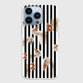 Чехол для iPhone 13 Pro с принтом Гуси в Санкт-Петербурге,  |  | chanel | non | stop | анти | арт | без | белый | бренд | герой | голова | границ | гуси | гучи | гуччи | для | животные | знак | картинка | коко | лого | нонстоп | пародия | пасть | перс | персонаж | полосы | птицы