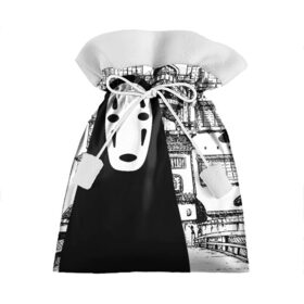 Подарочный 3D мешок с принтом No-Face Spirited Away Ghibli в Санкт-Петербурге, 100% полиэстер | Размер: 29*39 см | Тематика изображения на принте: ghibli | hayao miyazaki | no face | spirited away | studio ghibli | аниме | безликий | гибли | манга | унесенные призраками