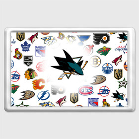 Магнит 45*70 с принтом San Jose Sharks (Z) в Санкт-Петербурге, Пластик | Размер: 78*52 мм; Размер печати: 70*45 | Тематика изображения на принте: anaheim ducks | arizona coyotes | boston bruins | buffalo sabres | calgary flames | canadiens de montreal | carolina hurricanes | chicago blackhawks | colorado avalanche | columbus blue jackets | dallas stars | detroit red wings | edmonton oil | hockey | 