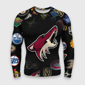 Мужской рашгард 3D с принтом Arizona Coyotes | NHL (Z) в Санкт-Петербурге,  |  | anaheim ducks | arizona coyotes | boston bruins | buffalo sabres | calgary flames | canadiens de montreal | carolina hurricanes | chicago blackhawks | colorado avalanche | columbus blue jackets | dallas stars | detroit red wings | edmonton oil | hockey | 