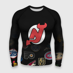 Мужской рашгард 3D с принтом NHL New Jersey Devils (Z) в Санкт-Петербурге,  |  | anaheim ducks | arizona coyotes | boston bruins | buffalo sabres | calgary flames | carolina hurricanes | chicago blackhawks | colorado | hockey | new jersey devils | nhl | нхл | паттерн | спорт | хоккей