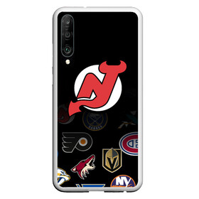 Чехол для Honor P30 с принтом NHL New Jersey Devils (Z) в Санкт-Петербурге, Силикон | Область печати: задняя сторона чехла, без боковых панелей | anaheim ducks | arizona coyotes | boston bruins | buffalo sabres | calgary flames | carolina hurricanes | chicago blackhawks | colorado | hockey | new jersey devils | nhl | нхл | паттерн | спорт | хоккей